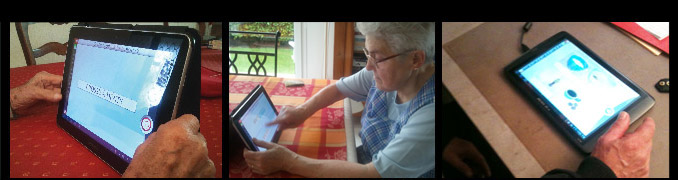 patient avec tablette tactile